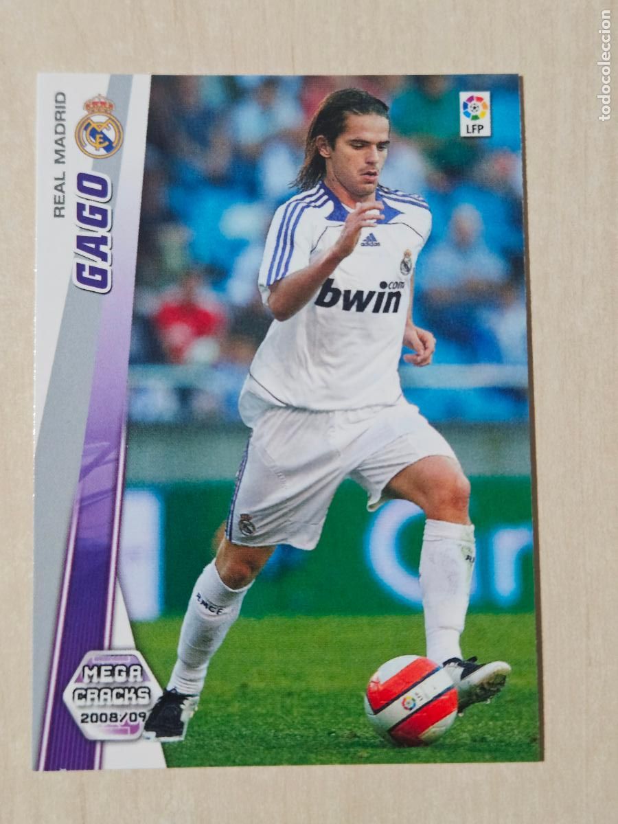 Football Stickers: CROMO N&ordm; 154 GAGO - MEGACRACKS 2008 09 - REAL MADRID