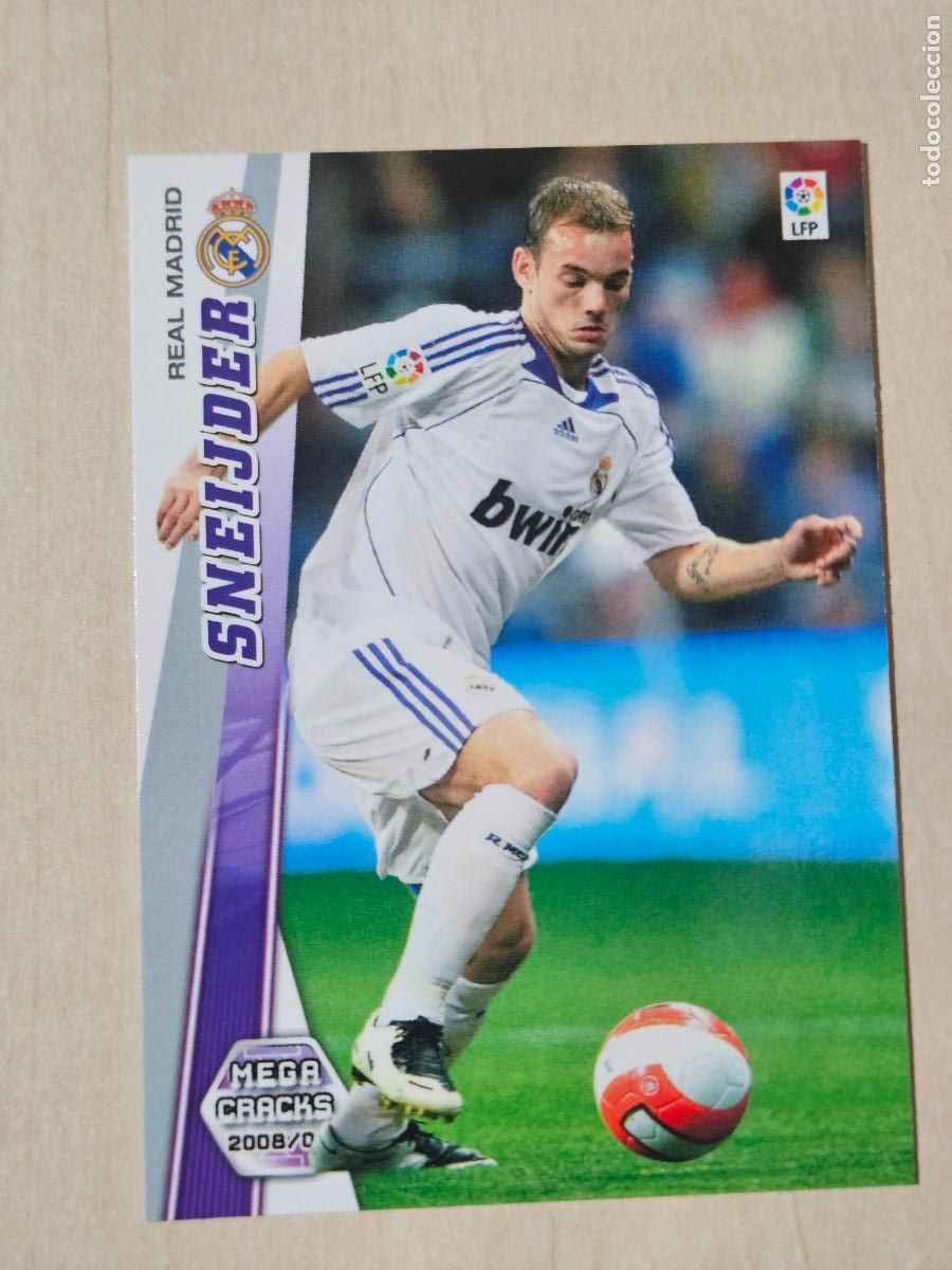 Football Stickers: CROMO N&ordm; 156 SNEIJDER - MEGACRACKS 2008 09 - REAL MADRID