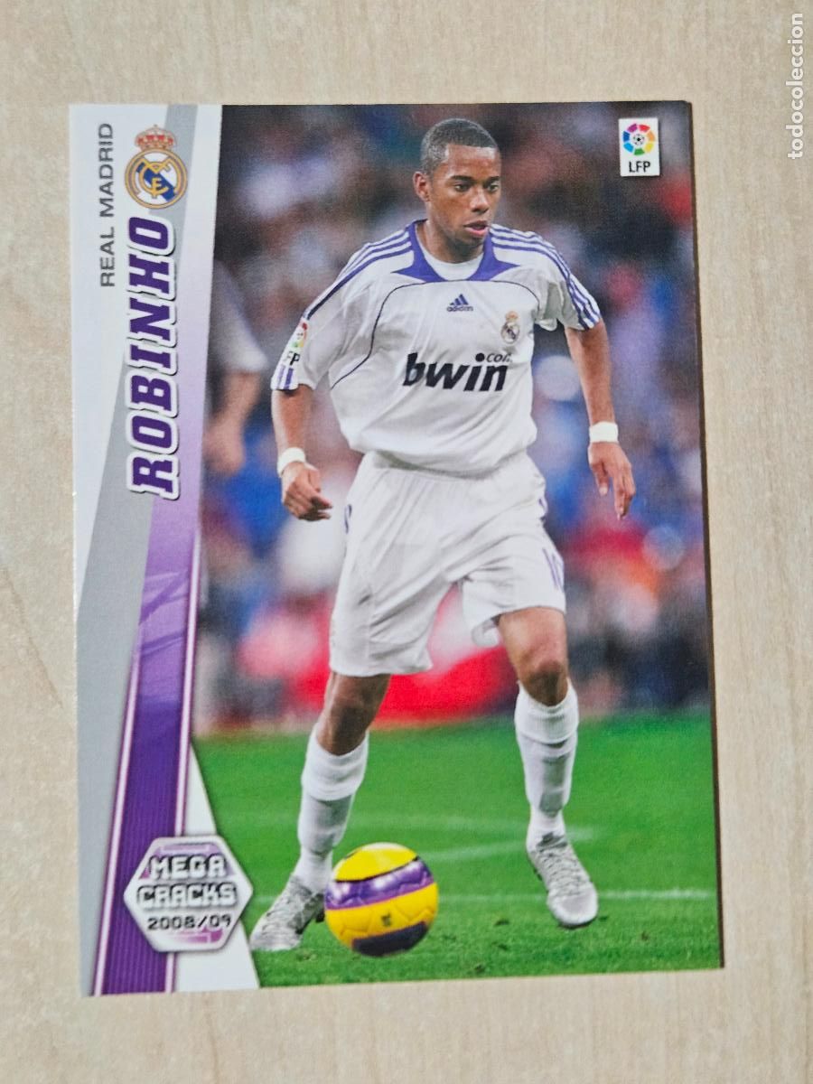 Cromos de f&uacute;tbol: CROMO N&ordm; 158 ROBINHO - MEGACRACKS 2008 09 - REAL MADRID