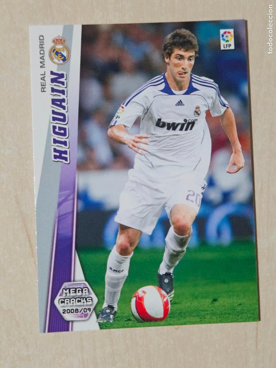 Football Stickers: CROMO N&ordm; 161 HIGUAIN - MEGACRACKS 2008 09 - REAL MADRID