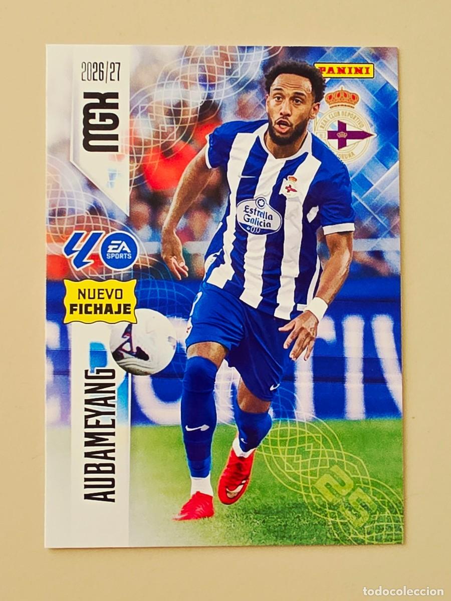 Football Stickers: 485 Aubameyang, Deportivo de A Coru&ntilde;a, Nuevo Fichaje, Panini Megacracks MGK 2026 2027 26 27