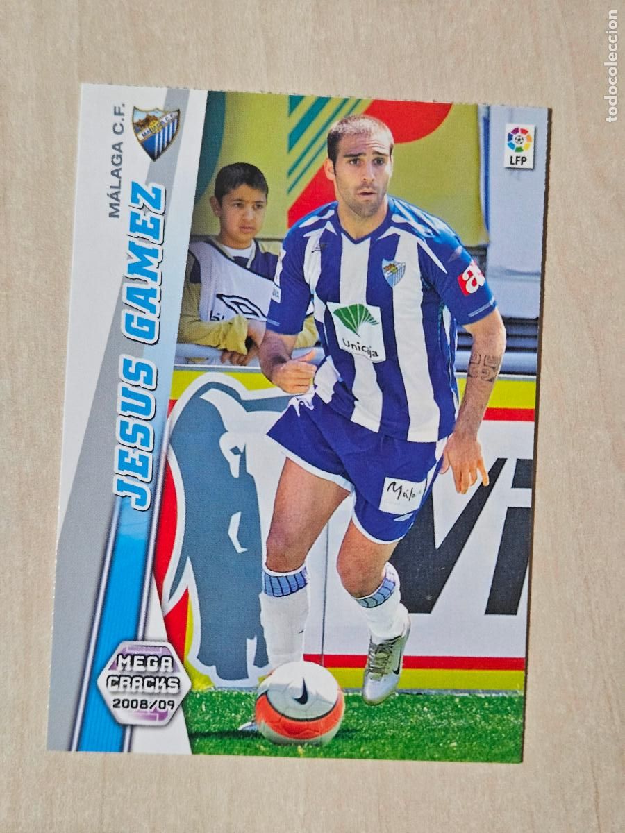 Football Stickers: CROMO N&ordm; 165 JESUS GAMEZ - MEGACRACKS 2008 09 - MALAGA