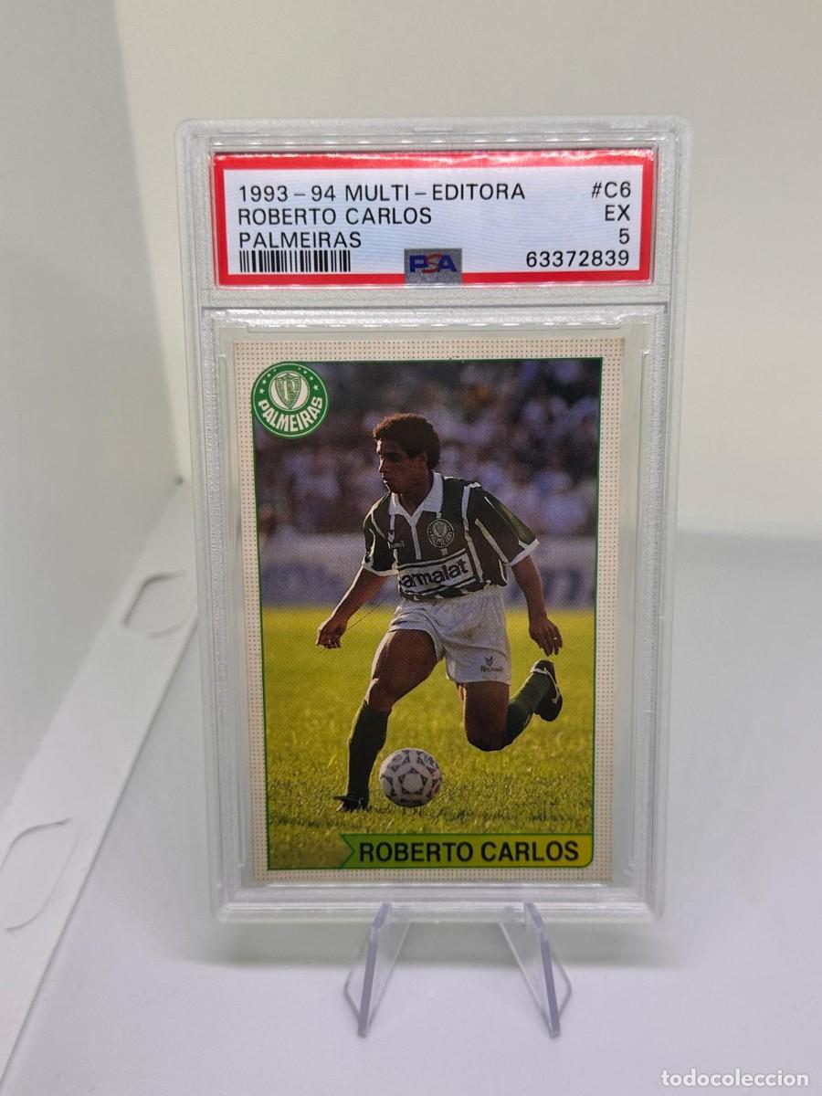 Cromos de Futebol: Rookie Roberto Carlos #C6 Palmeiras Multi Editora 1993 94 Psa 5