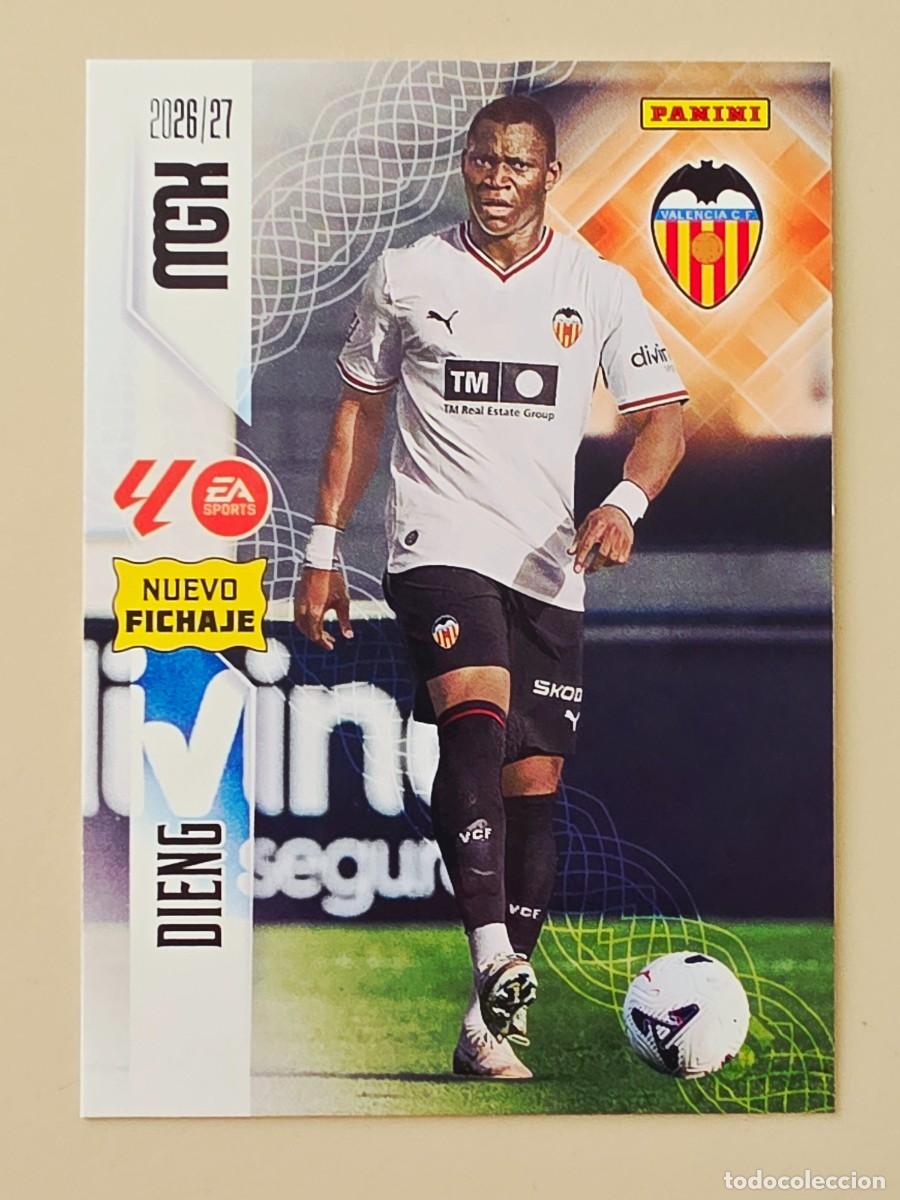 Football Stickers: 487 Aliou Dieng, Valencia CF, Nuevo Fichaje, Panini Megacracks MGK 2026 2027 26 27