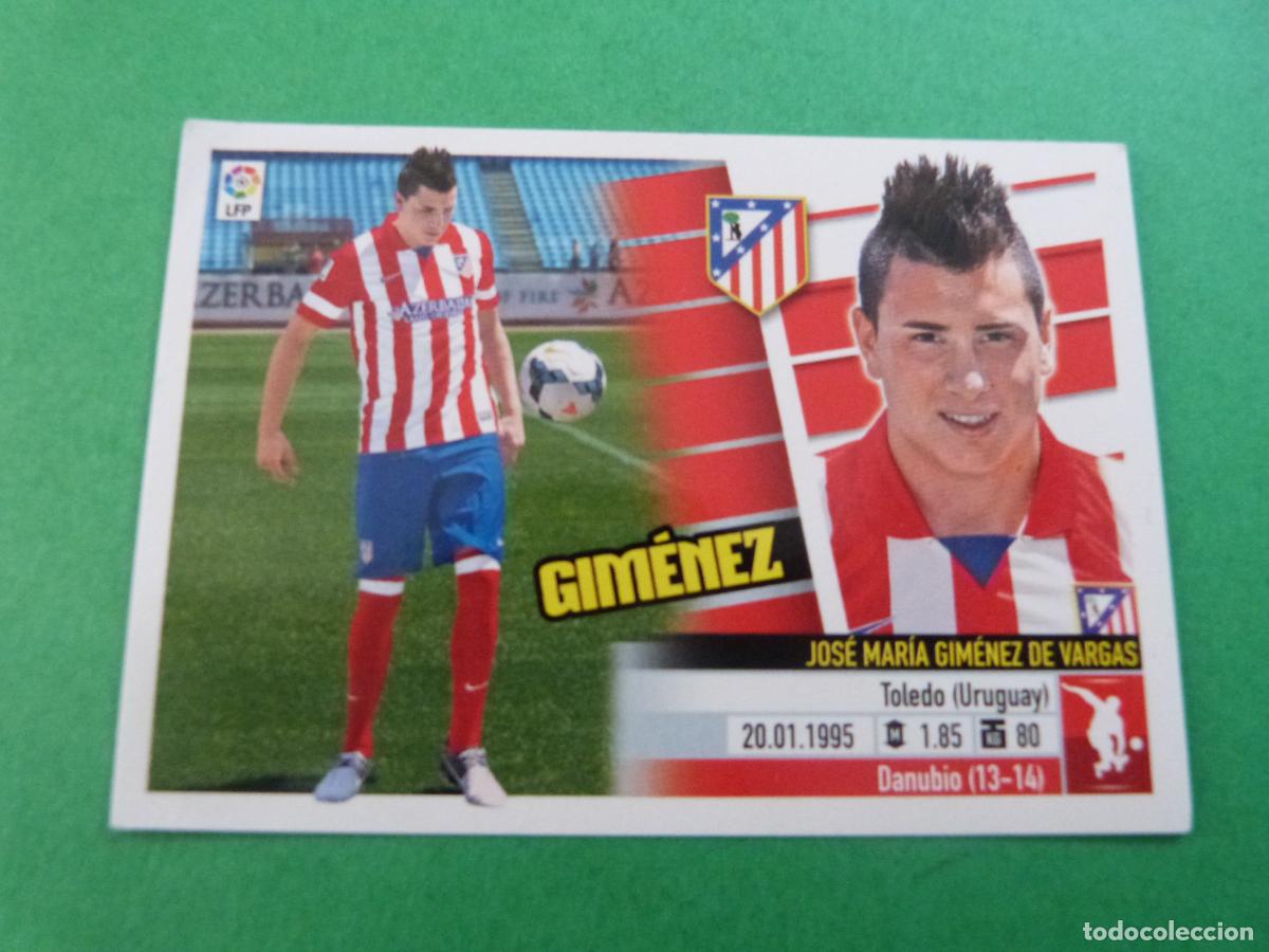 Football Stickers: CROMO FUTBOL GIMENEZ ATLETICO DE MADRID SIN PEGAR COLOCA N&ordm; 3 B LIGA ESTE 2013-2014/13-14 PANINI