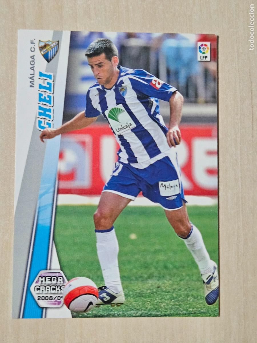 Football Stickers: CROMO N&ordm; 171 CHELI - MEGACRACKS 2008 09 - MALAGA