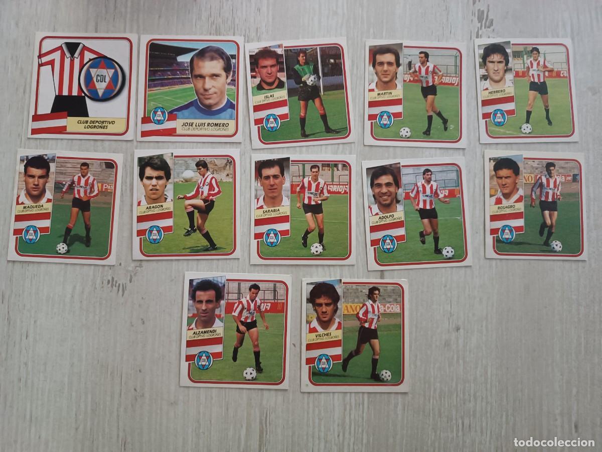 Cromos de Futebol: LOTE 12 CROMOS C. DPTVO LOGRO&Ntilde;&Eacute;S LIGA ESTE 89 90. RECUPERADOS.