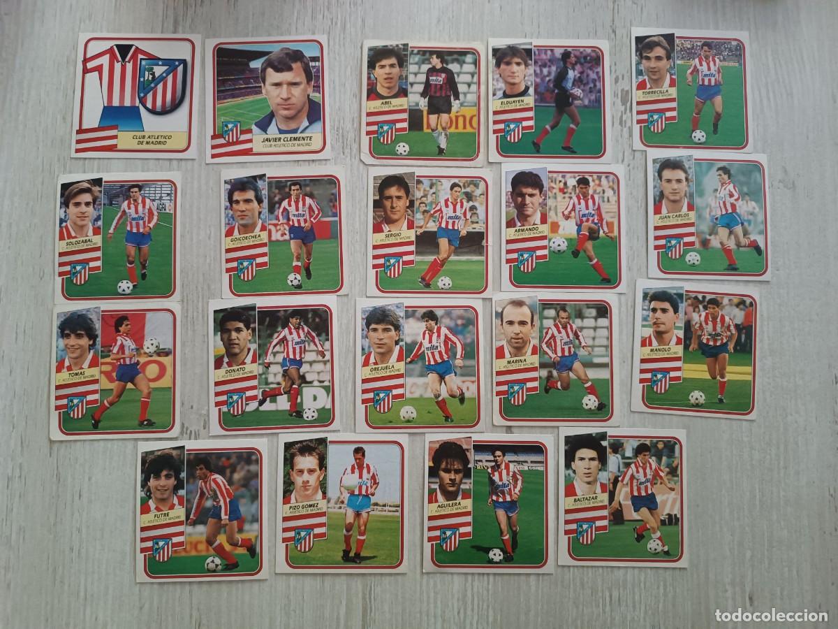 Cromos de Futebol: LOTE 19 CROMOS C. ATL&Eacute;TICO DE MADRID LIGA ESTE 89 90. RECUPERADOS.