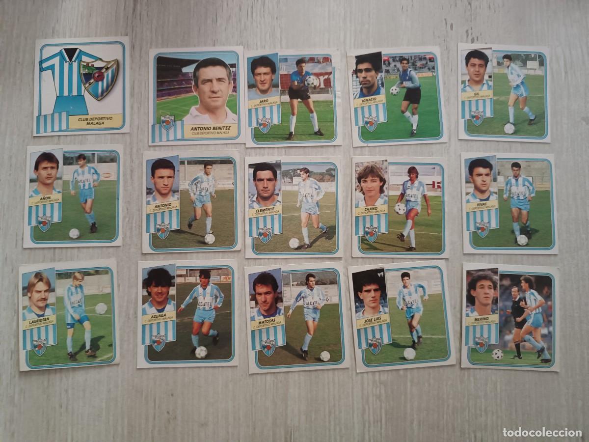 Cromos de f&uacute;tbol: LOTE 15 CROMOS C. D. M&Aacute;LAGA LIGA ESTE 89 90. RECUPERADOS.