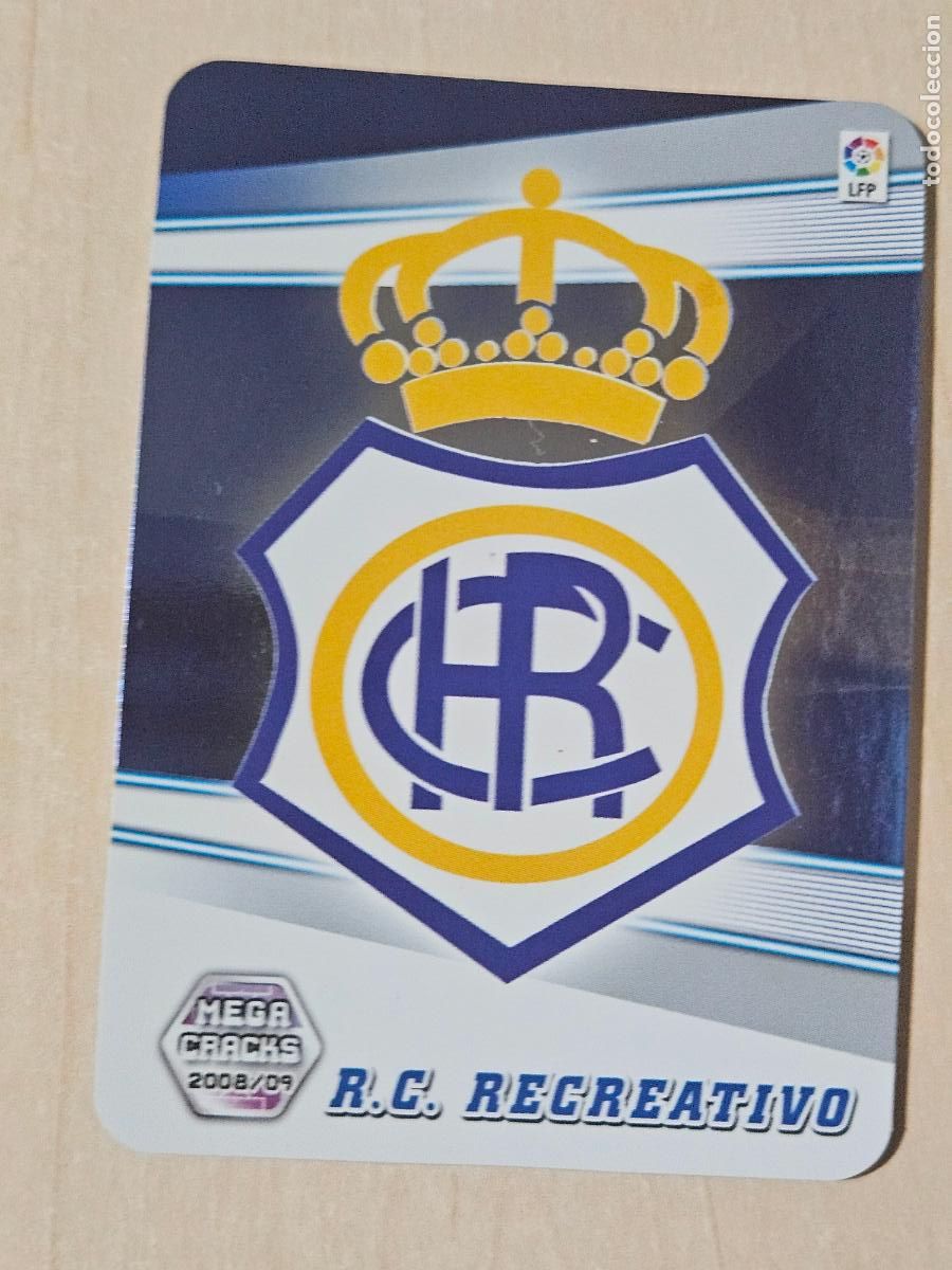 Cromos de Futebol: CROMO N&ordm; 253 ESCUDO - MEGACRACKS 2008 09 - RECREATIVO DE HUELVA