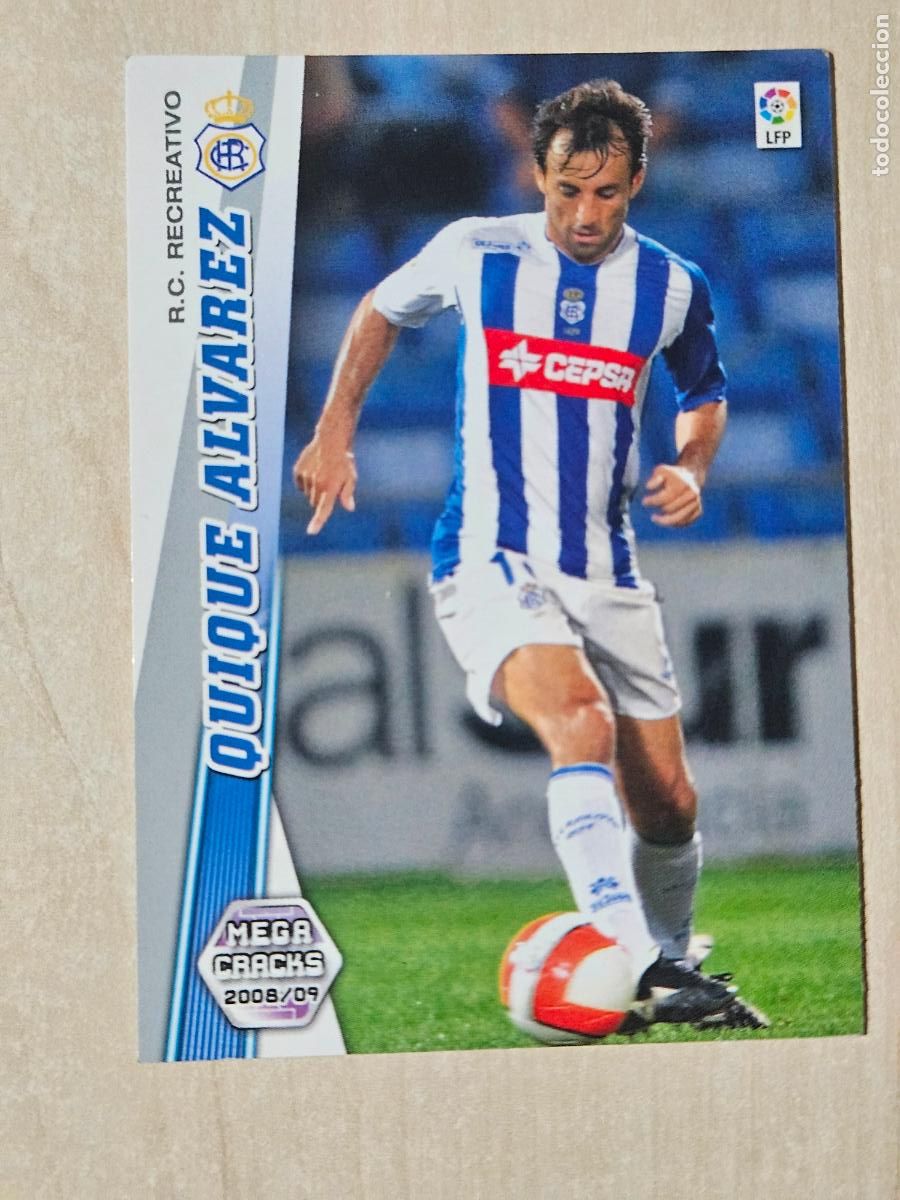 Cromos de Futebol: CROMO N&ordm; 258 QUIQUE ALVAREZ - MEGACRACKS 2008 09 - RECREATIVO DE HUELVA