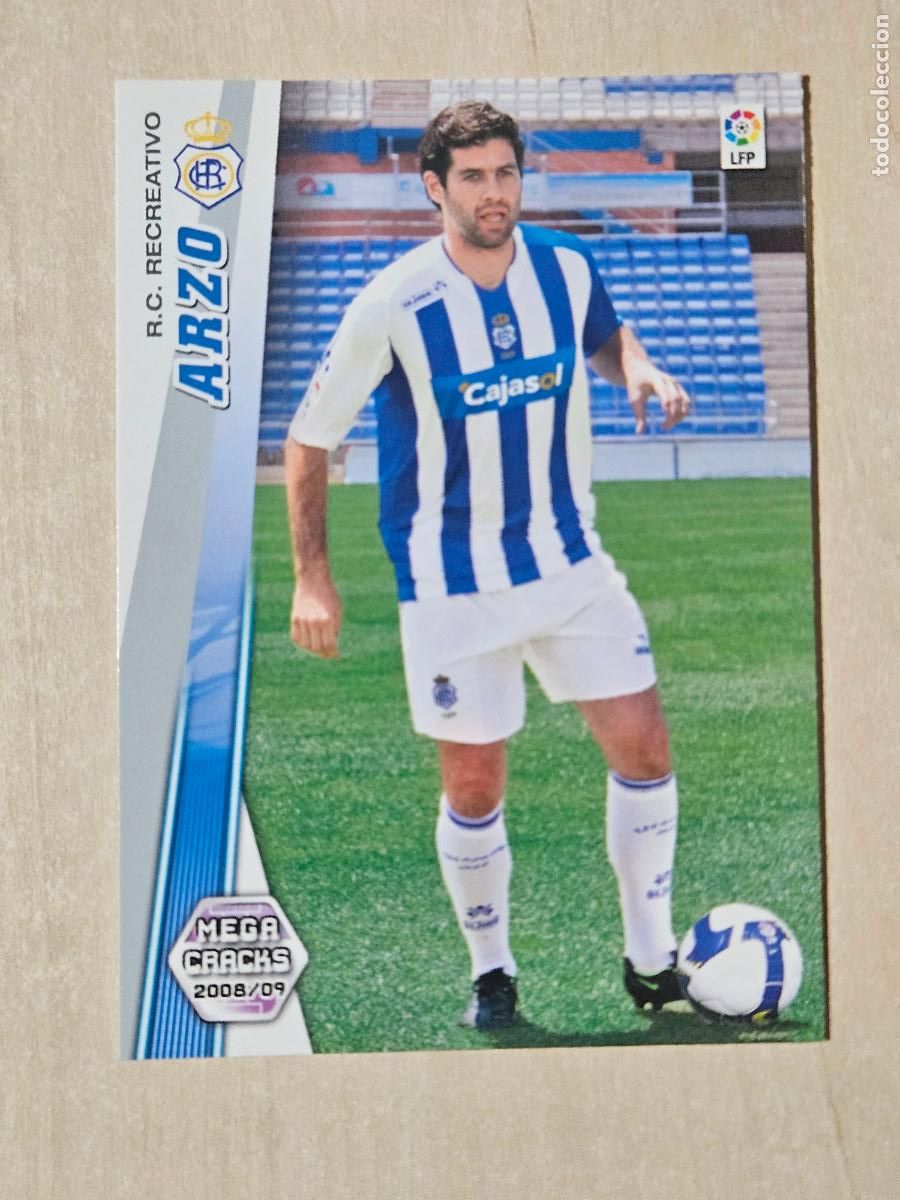 Cromos de Futebol: CROMO N&ordm; 259 ARZO - MEGACRACKS 2008 09 - RECREATIVO DE HUELVA