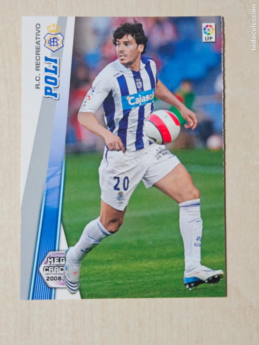 Cromos de Futebol: CROMO N&ordm; 260 POLI - MEGACRACKS 2008 09 - RECREATIVO DE HUELVA