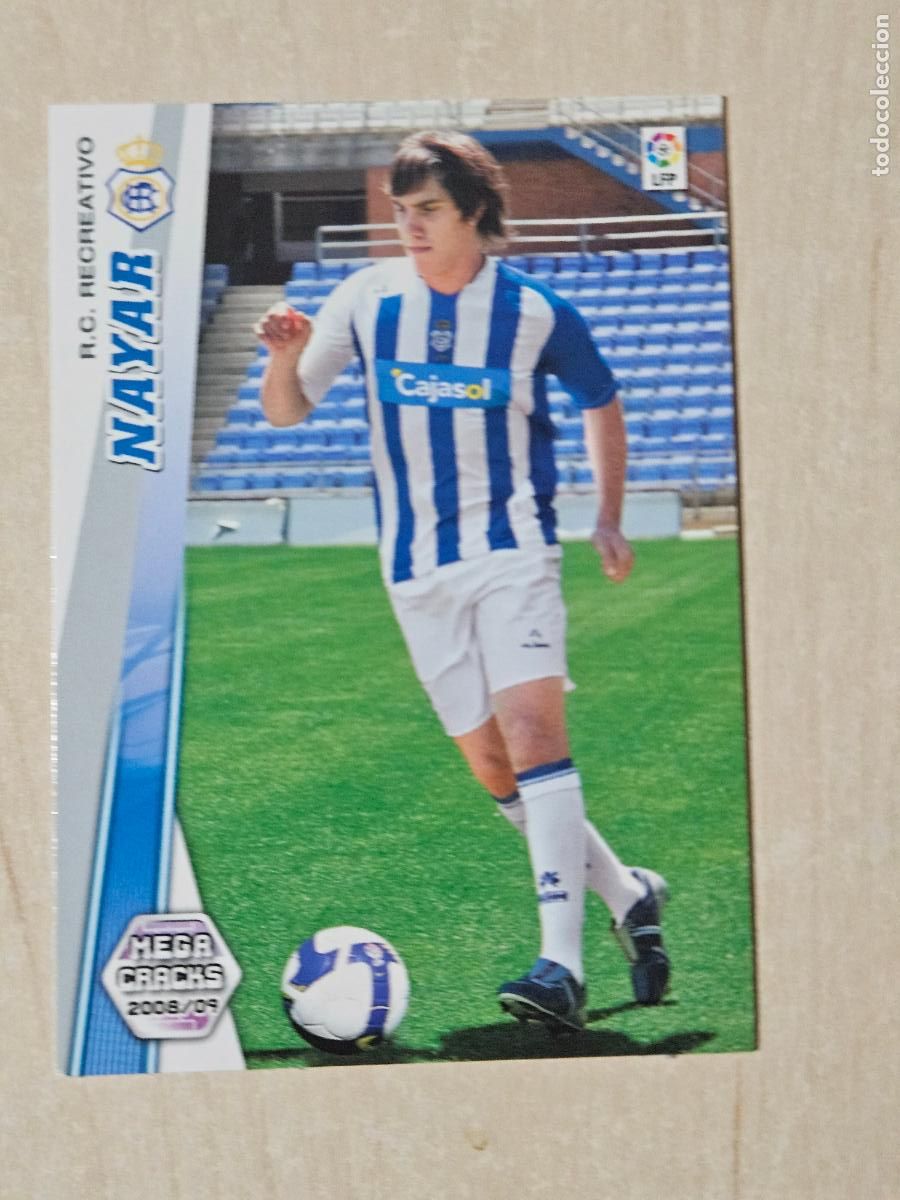 Cromos de Futebol: CROMO N&ordm; 261 NAYAR - MEGACRACKS 2008 09 - RECREATIVO DE HUELVA