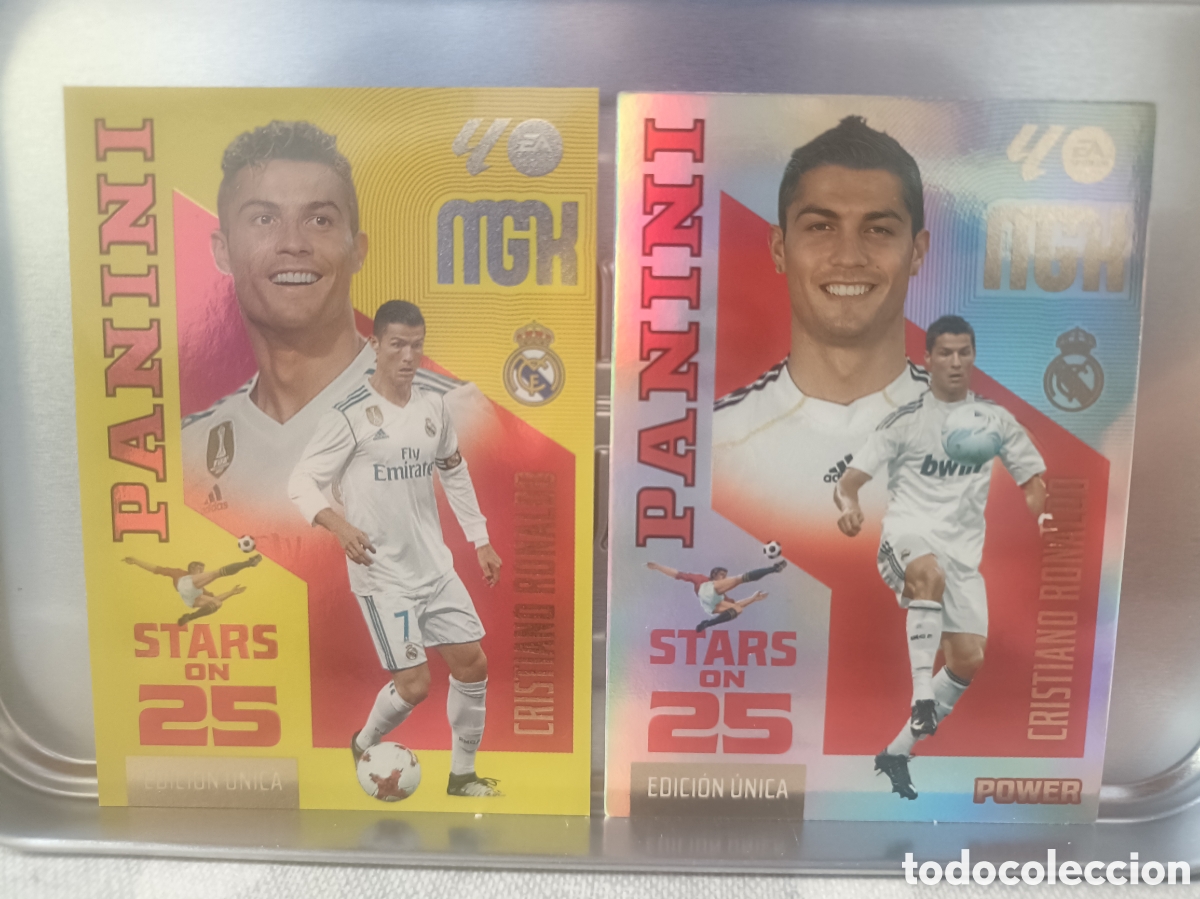 Football Stickers: MEGACRACKS 26 27 CRISTIANO RONALDO STARS on 25 y STARS on 25 POWER