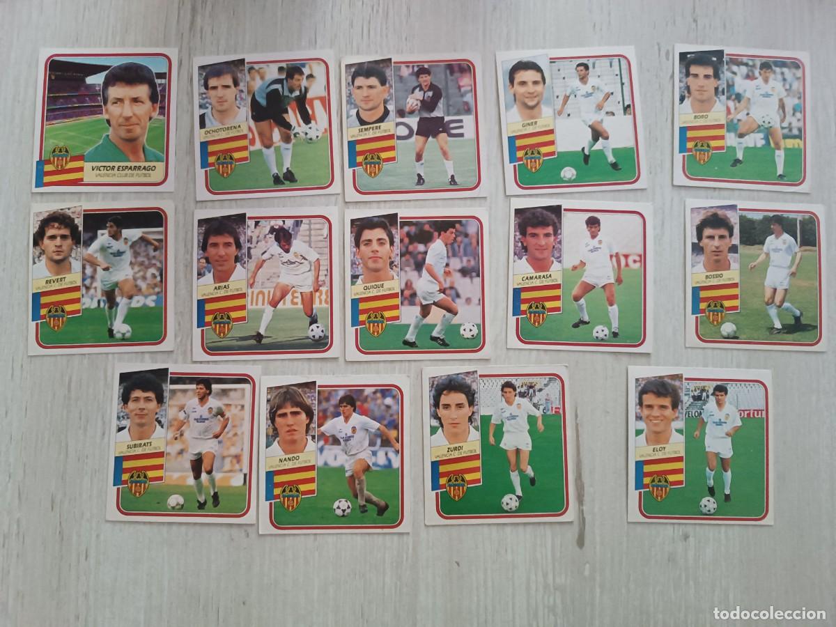 Cromos de f&uacute;tbol: LOTE 14 CROMOS DE F&Uacute;TBOL VALENCIA C.F. LIGA ESTE 89 90. RECUPERADOS.
