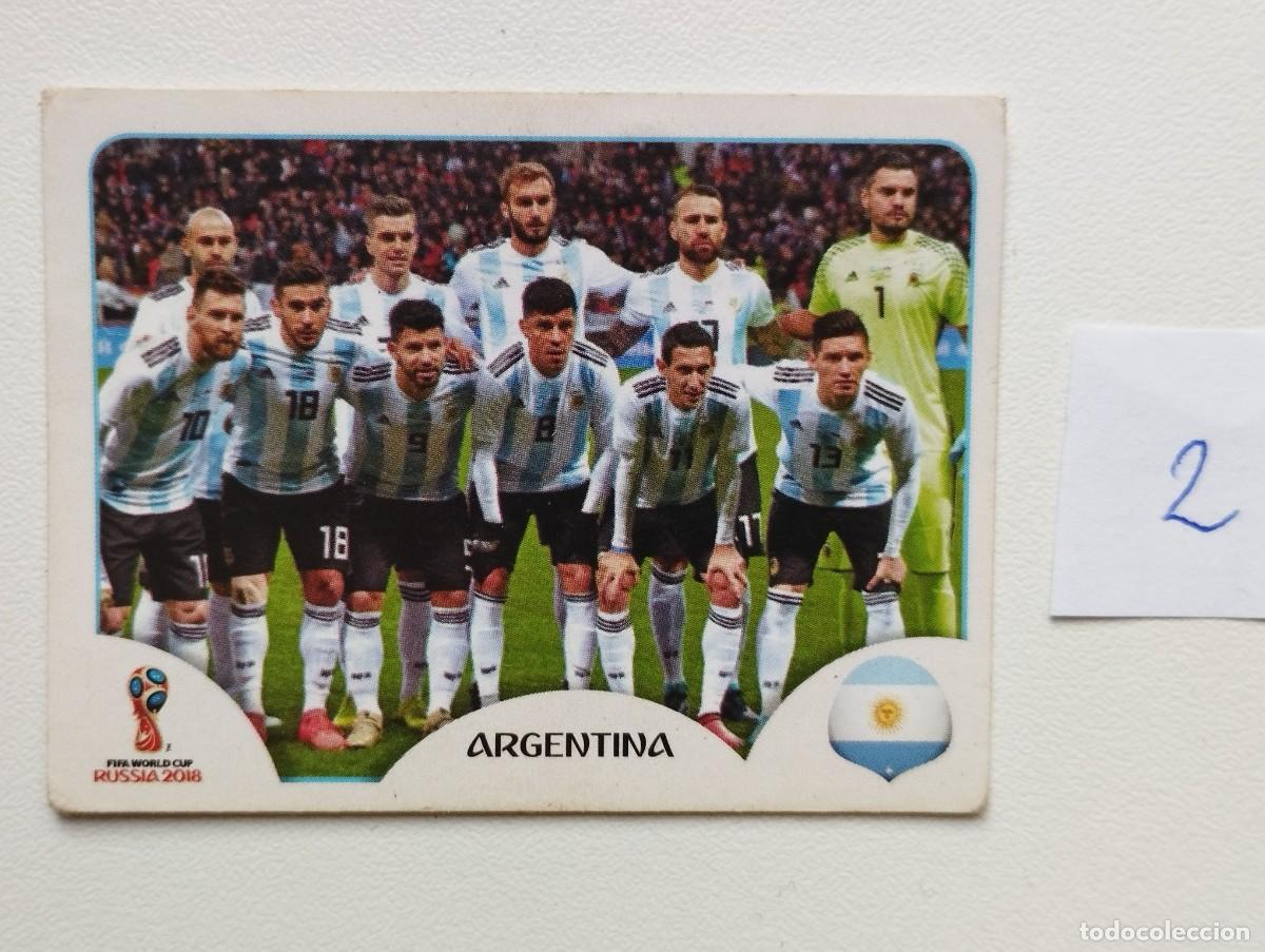 Fu&szlig;ball-Sticker: CROMO STICKER EDICION BRASIL PINK 261 PLANTILLA ALINEACION MESSI ARGENTINA FIFA WORLD CUP RUSIA 2018
