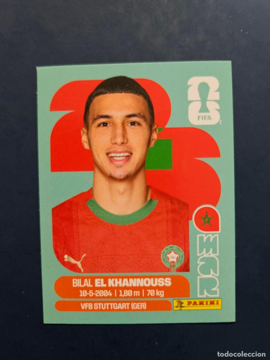 Fu&szlig;ball-Sticker: MAR 14 BILAL EL KHANNOUSS MARRUECOS FIFA WORLD CUP MUNDIAL 26 2026 SIN PEGAR NUNCA PEGADO