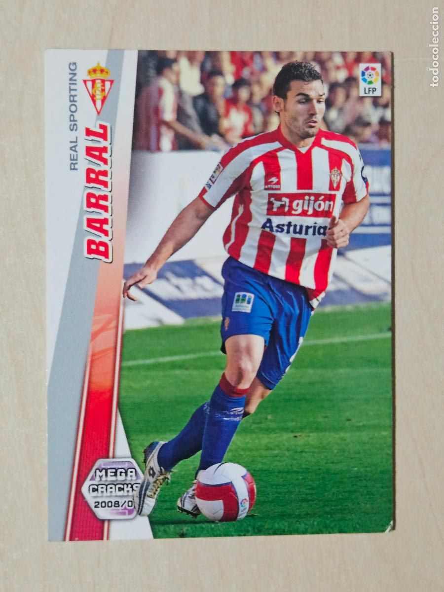 Fu&szlig;ball-Sticker: CROMO N&ordm; 306 BARRAL - MEGACRACKS 2008 09 - SPORTING DE GIJON
