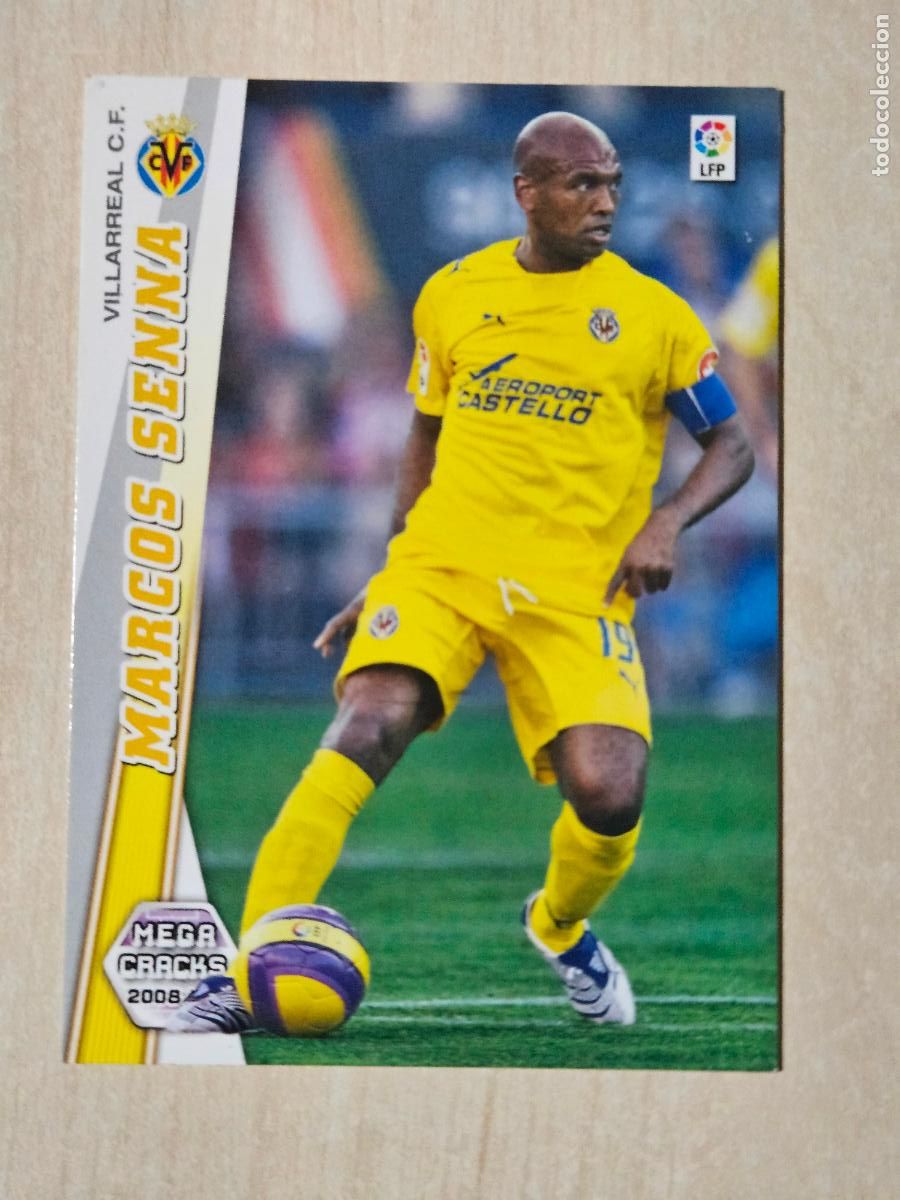 Fu&szlig;ball-Sticker: CROMO N&ordm; 351 MARCOS SENNA - MEGACRACKS 2008 09 - VILLARREAL