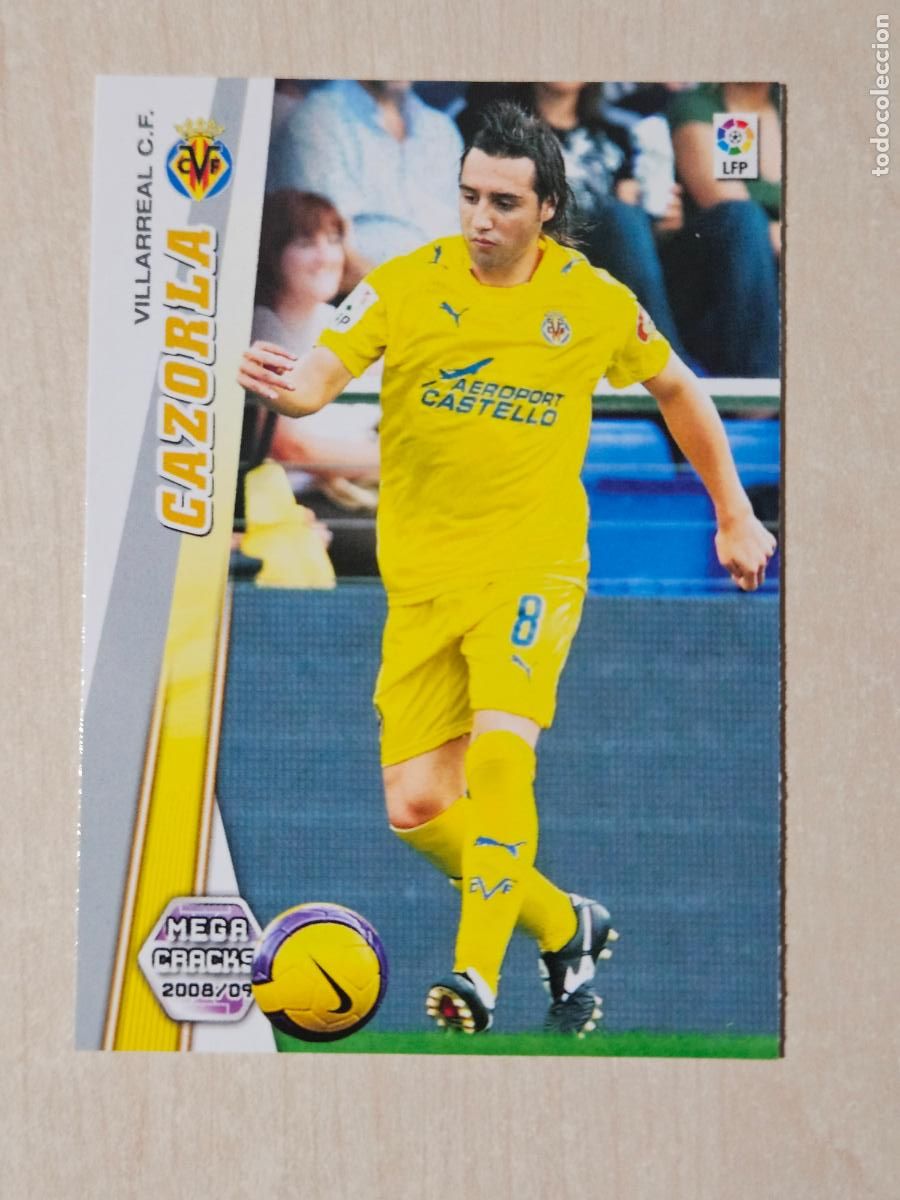 Fu&szlig;ball-Sticker: CROMO N&ordm; 355 CAZORLA - MEGACRACKS 2008 09 - VILLARREAL