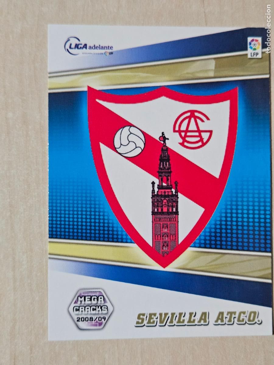 Cromos de Futebol: CROMO N&ordm; 414 SEVILLA ATLETICO - MEGACRACKS 2008 09 - ESCUDO