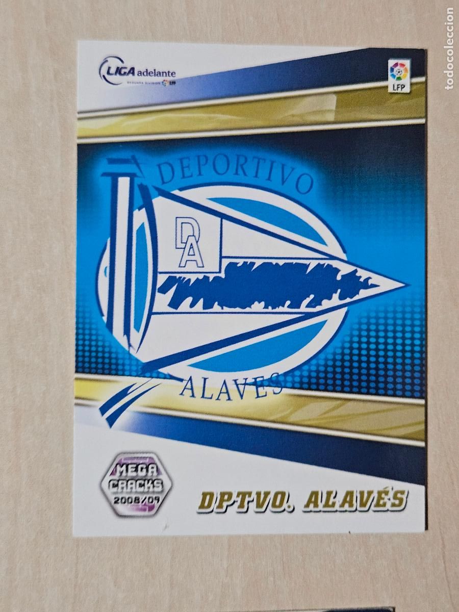 Cromos de Futebol: CROMO N&ordm; 422 DEPORTIVO ALAVES - MEGACRACKS 2008 09 - ESCUDO