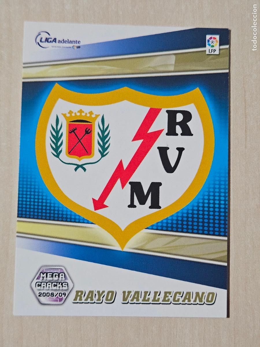 Cromos de Futebol: CROMO N&ordm; 424 RAYO VALLECANO - MEGACRACKS 2008 09 - ESCUDO