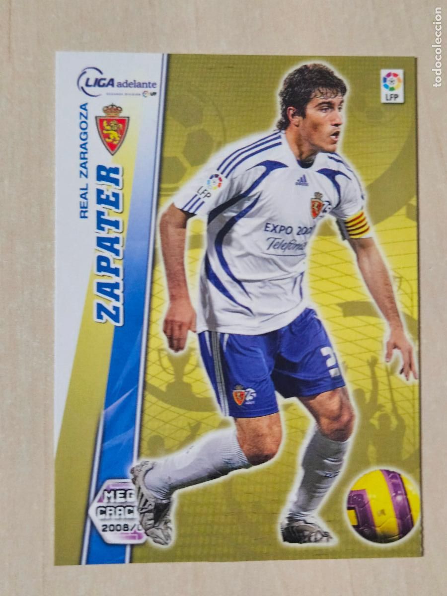 Cromos de Futebol: CROMO N&ordm; 428 ZAPATER - MEGACRACKS 2008 09 - REAL ZARAGOZA