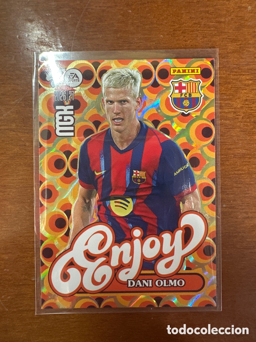 Fu&szlig;ball-Sticker: 381 DANI OLMO BARCELONA ENJOY FICHAS ALBUM MEGACRACKS 2026 2027 MGK 26 27
