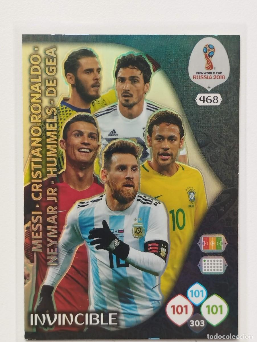 Fu&szlig;ball-Sticker: CROMO CARD ADRENALYN MUNDIAL RUSIA 2018 INVINCIBLE 468 MESSI RONALDO NEYMAR - EDICION PANINI BRASIL