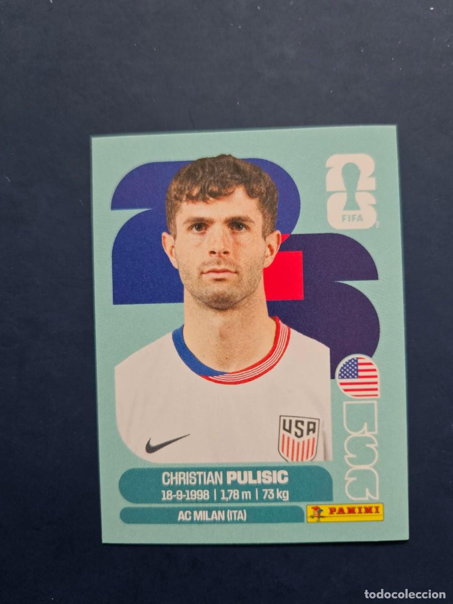 Fu&szlig;ball-Sticker: USA 16 CHRISTIAN PULISIC ESTADOS UNIDOS FIFA WORLD CUP MUNDIAL 26 2026 SIN PEGAR NUNCA PEGADO