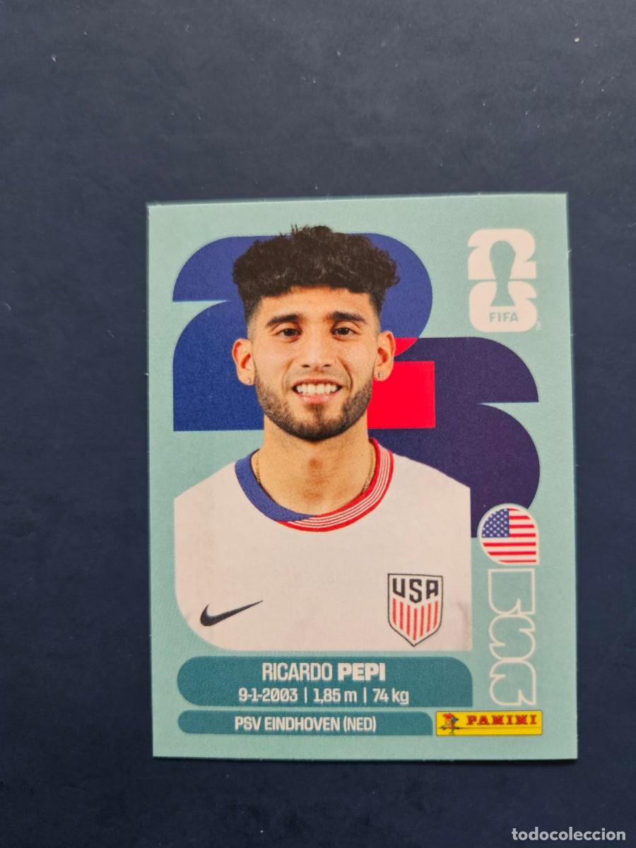 Fu&szlig;ball-Sticker: USA 18 RICARDO PEPI ESTADOS UNIDOS FIFA WORLD CUP MUNDIAL 26 2026 SIN PEGAR NUNCA PEGADO