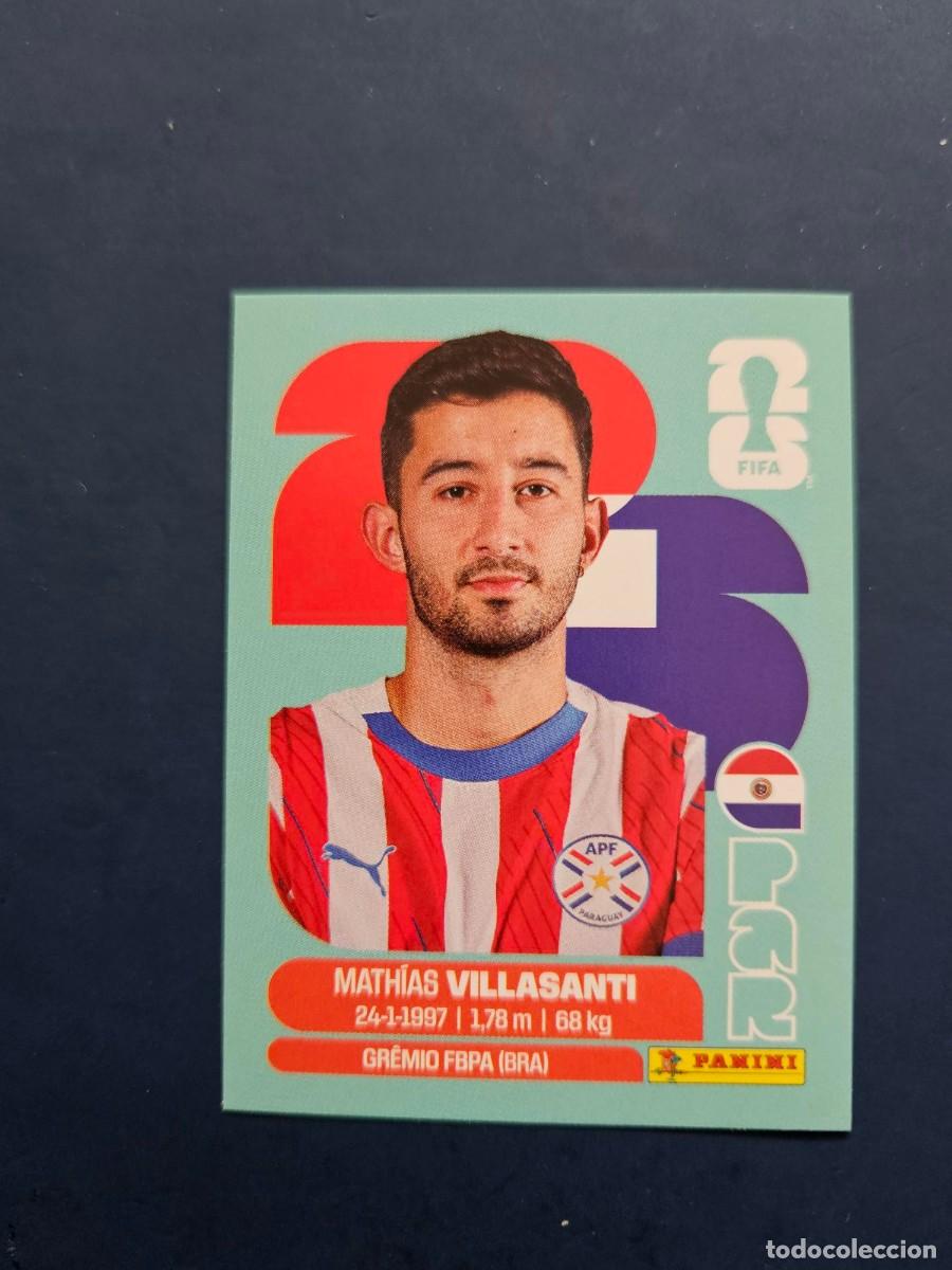 Fu&szlig;ball-Sticker: PAR 9 MATHIAS VILLASANTI PARAGUAY FIFA WORLD CUP MUNDIAL 26 2026 SIN PEGAR NUNCA PEGADO