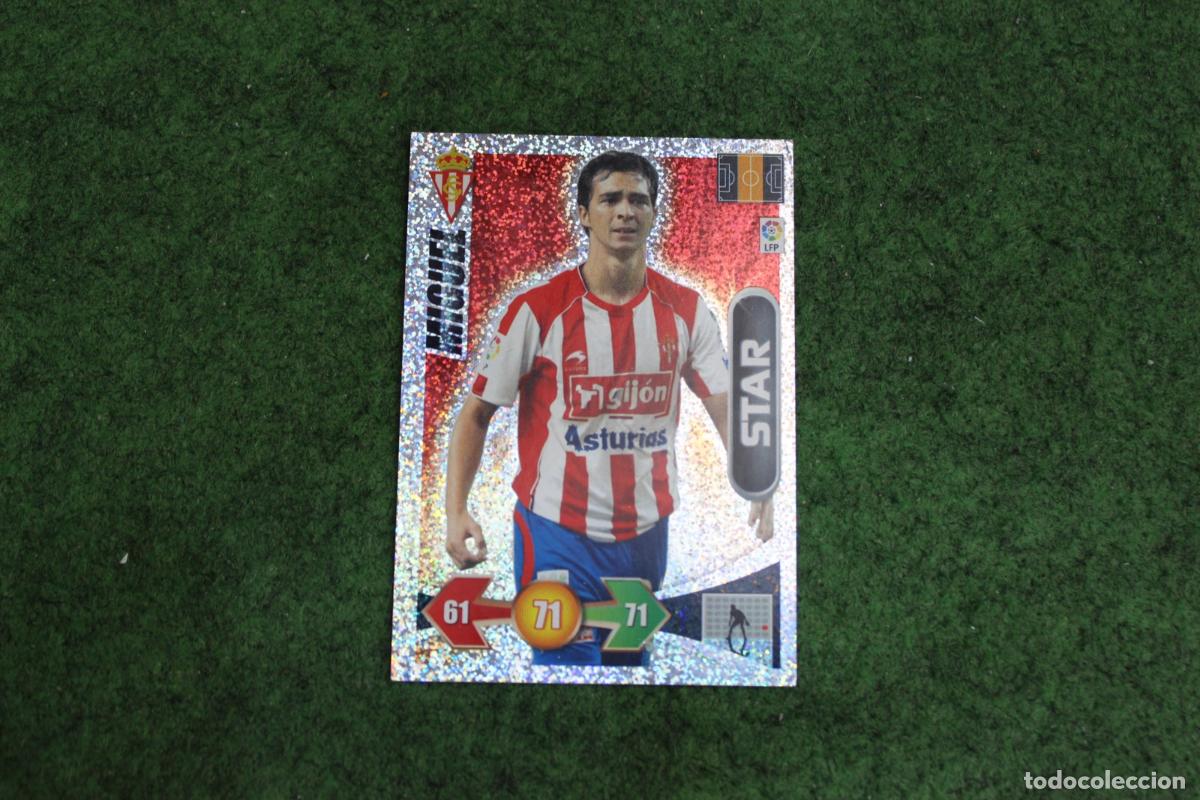 Fu&szlig;ball-Sticker: MIGUEL REAL SPORTING DE GIJ&Oacute;N STAR ADRENALYN XL 2009 2010 09 10 LALIGA SANTANDER