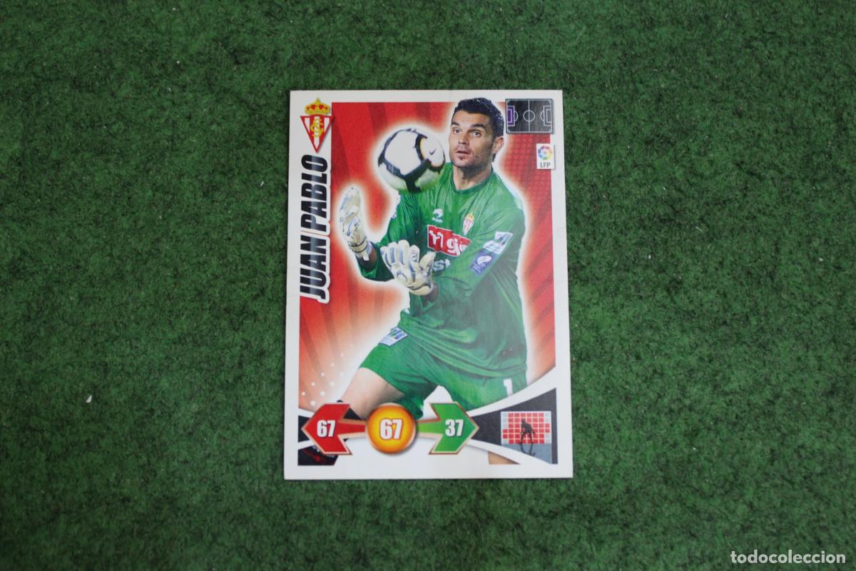 Football Stickers: JUAN PABLO REAL SPORTING DE GIJ&Oacute;N ADRENALYN XL 2009 2010 09 10 LALIGA SANTANDER