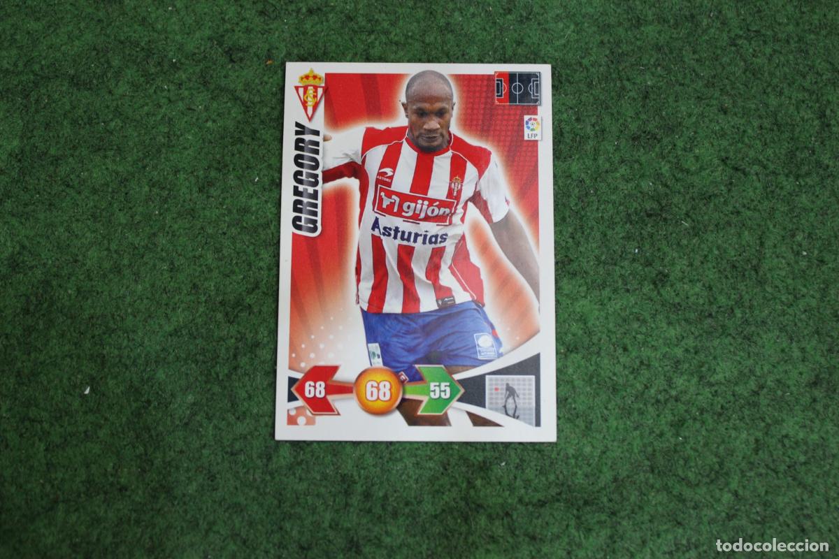 Football Stickers: GREGORY REAL SPORTING DE GIJ&Oacute;N ADRENALYN XL 2009 2010 09 10 LALIGA SANTANDER