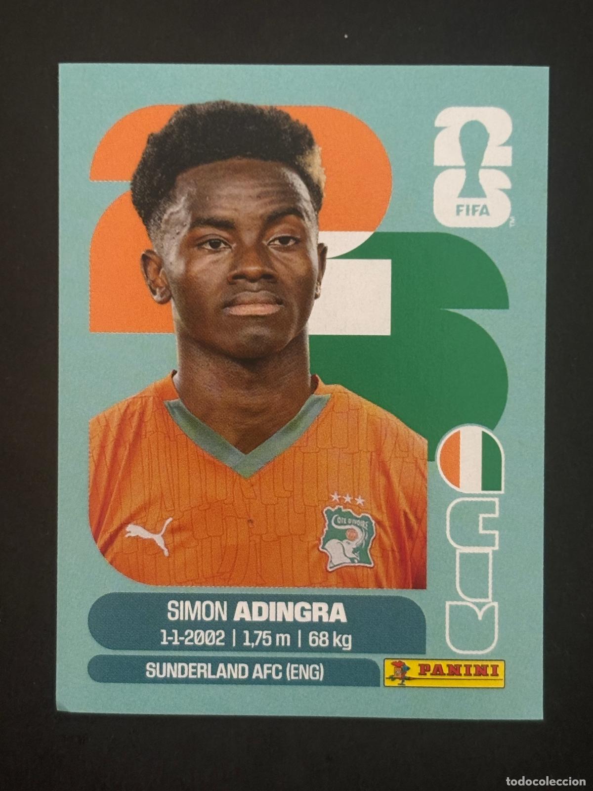 Football Stickers: CIV17 SIMON ADINGRA COSTA DE MARFIL CROMO PANINI FIFA WORLD CUP MUNDIAL 2026