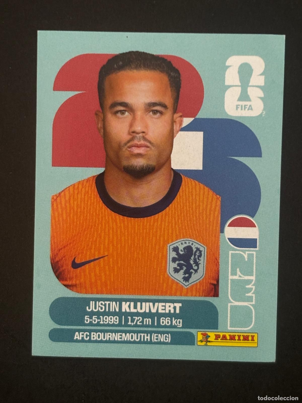 Football Stickers: NED16 JUSTIN KLUIVERT HOLANDA CROMO PANINI FIFA WORLD CUP MUNDIAL 2026