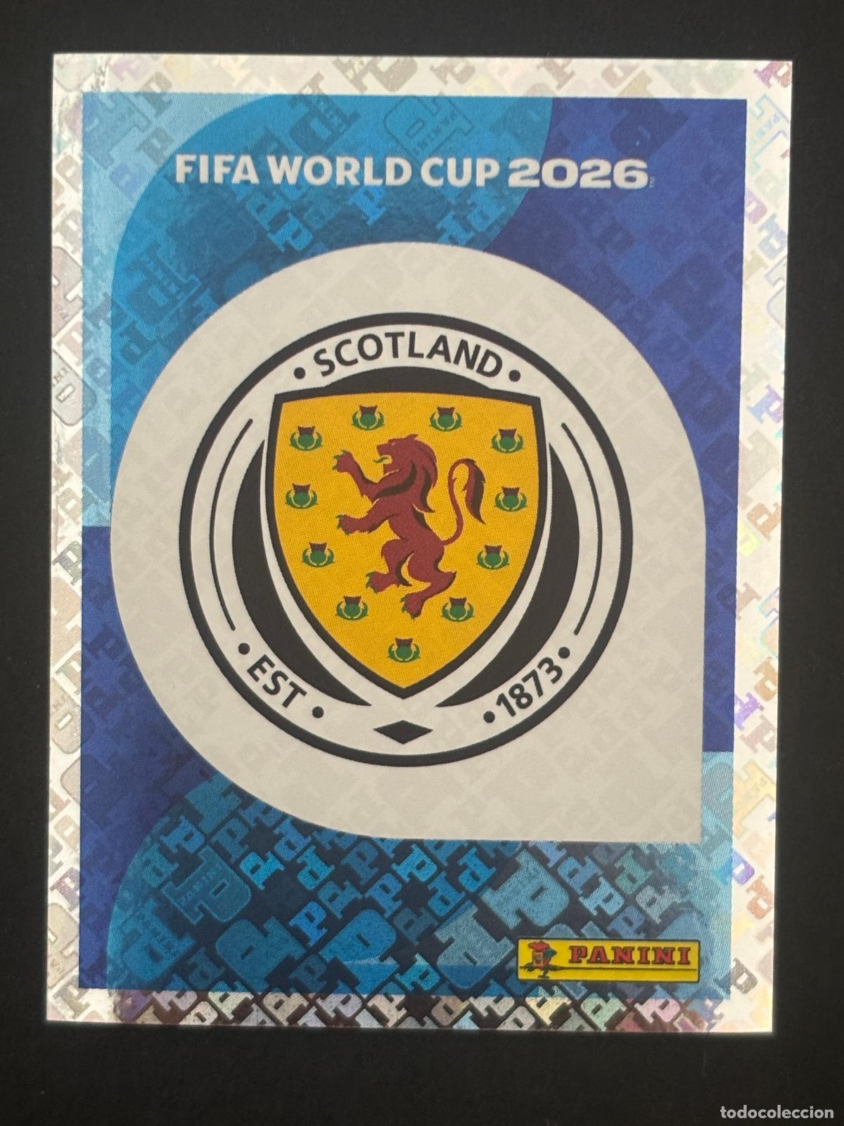 Football Stickers: SCO1 ESCUDO ESCOCIA BRILLANTE CROMO PANINI FIFA WORLD CUP MUNDIAL 2026