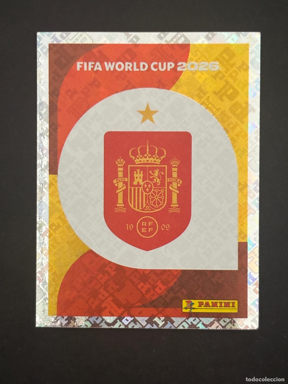 Cromos de Futebol: ESP1 ESCUDO UNA ESTRELLA ESPA&Ntilde;A BRILLANTE CROMO PANINI FIFA WORLD CUP MUNDIAL 2026