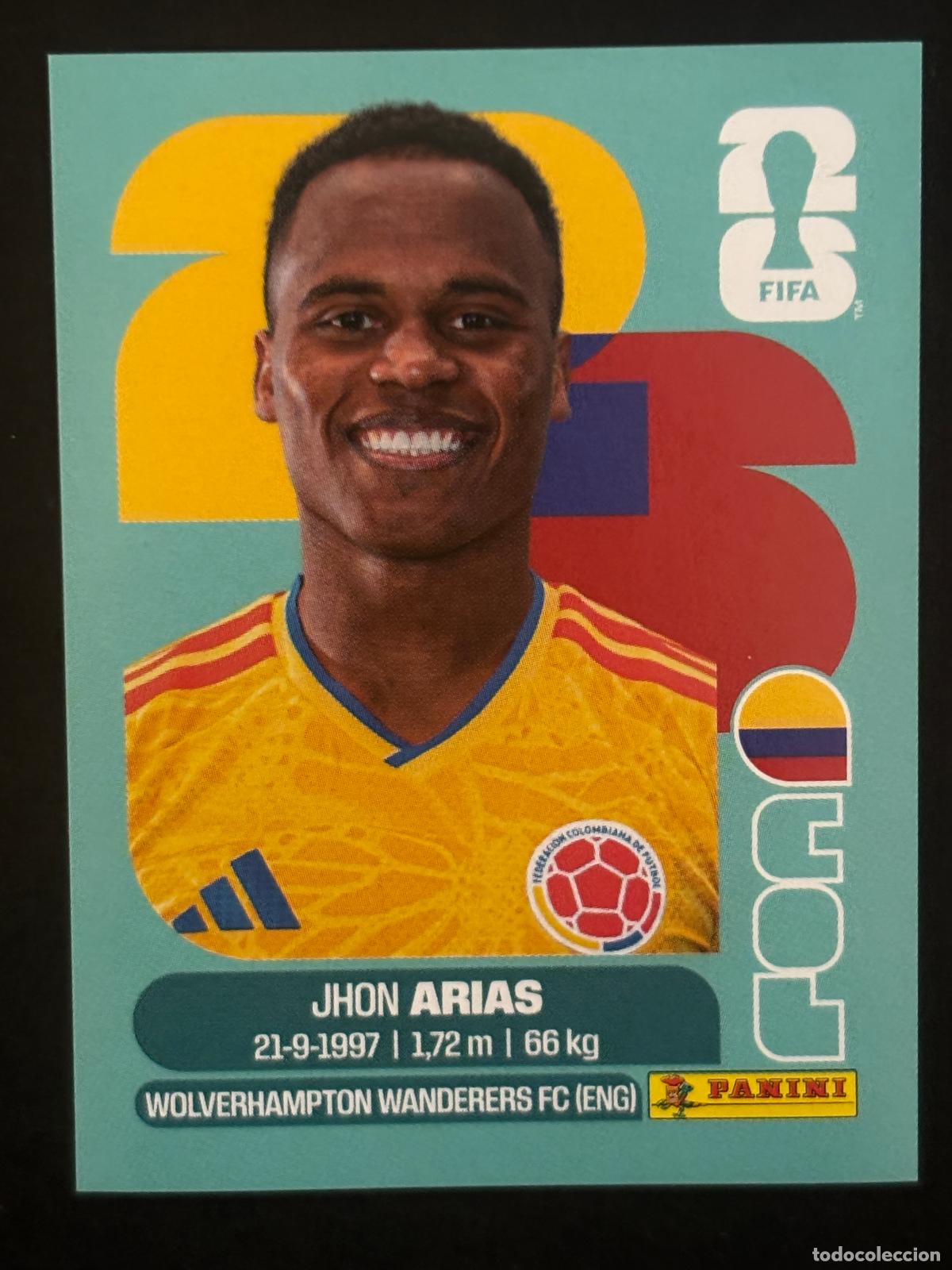 Cromos de Futebol: COL17 JHON ARIAS COLOMBIA CROMO PANINI FIFA WORLD CUP MUNDIAL 2026