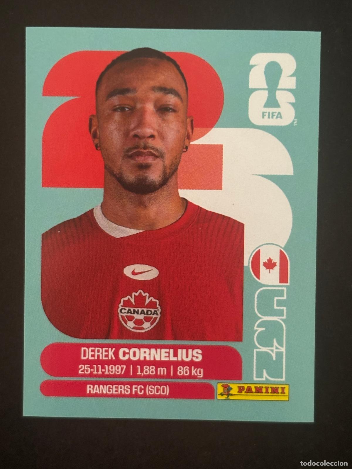 Cartes &agrave; collectionner de Football: CAN7 DEREK CORNELIUS CANADA CROMO PANINI FIFA WORLD CUP MUNDIAL 2026