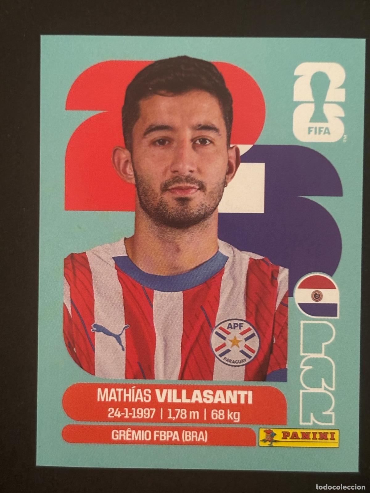 Cartes &agrave; collectionner de Football: PAR9 MATH&Iacute;AS VILLASANTI PARAGUAY CROMO PANINI FIFA WORLD CUP MUNDIAL 2026