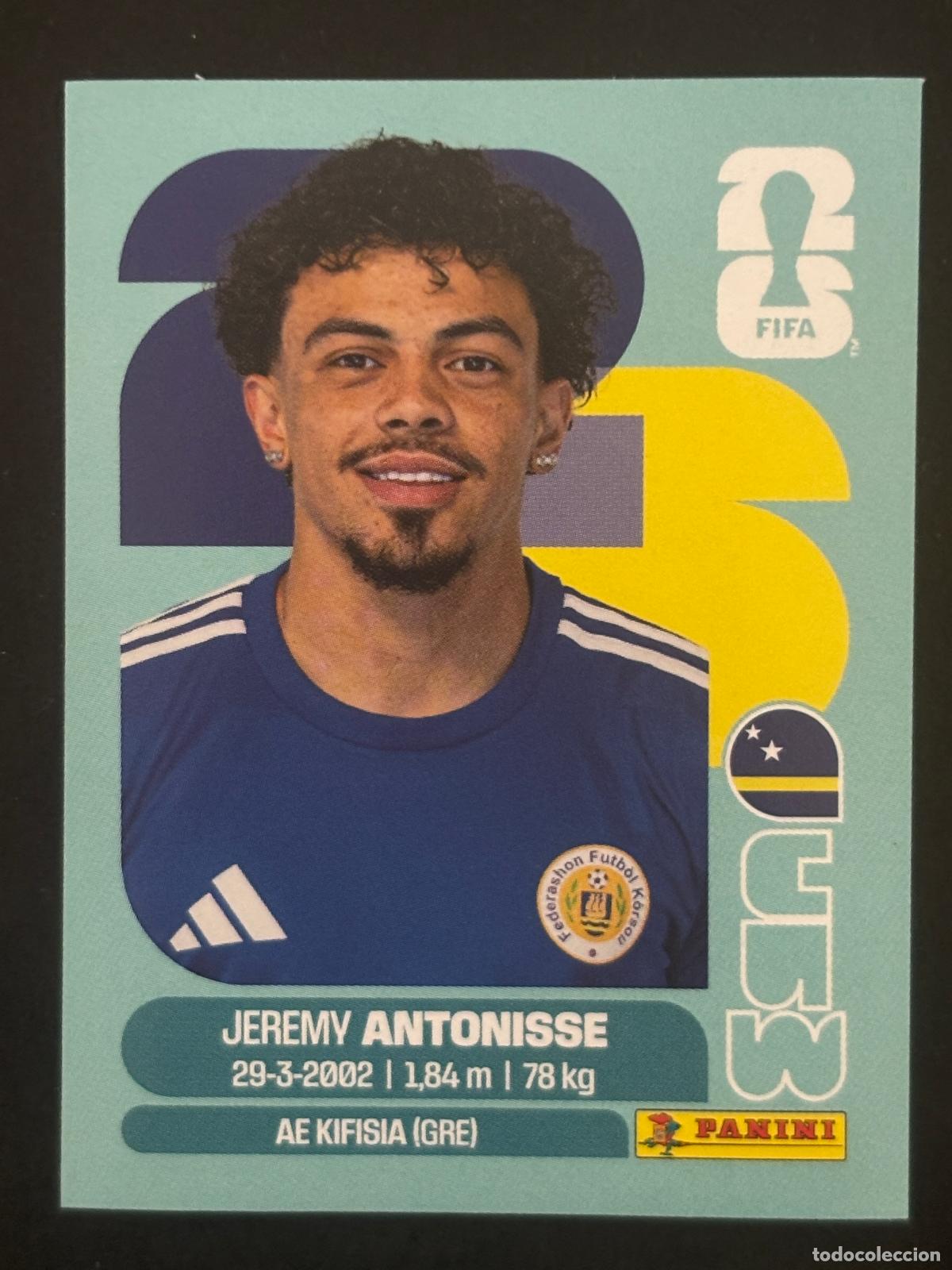 Cartes &agrave; collectionner de Football: CUW18 JEREMY ANTONISSE CURAZAO CROMO PANINI FIFA WORLD CUP MUNDIAL 2026
