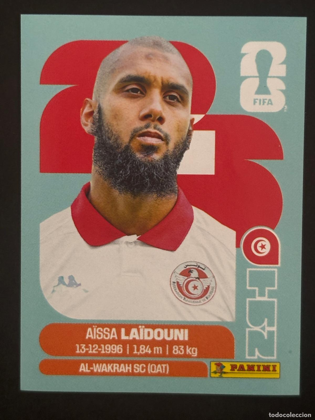 Cartes &agrave; collectionner de Football: TUN10 A&Iuml;SSA LA&Iuml;DOUNI TUNEZ CROMO PANINI FIFA WORLD CUP MUNDIAL 2026