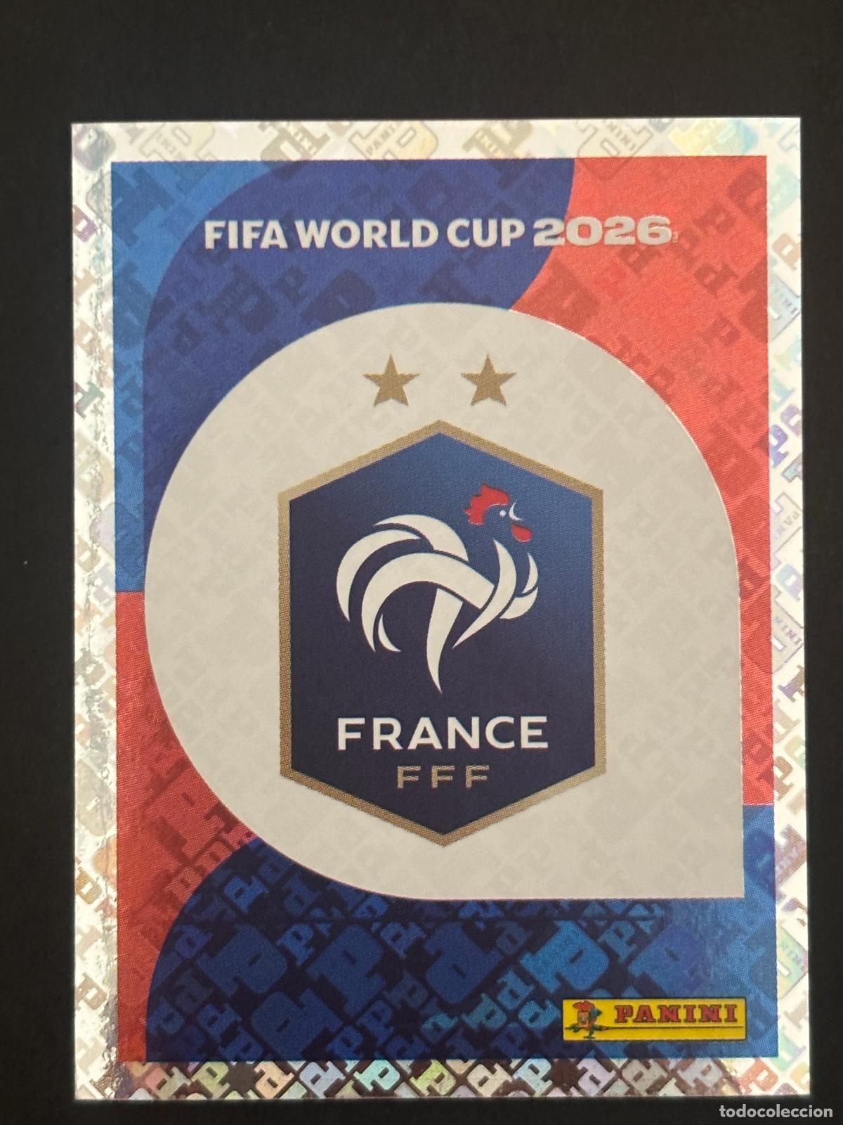 Cartes &agrave; collectionner de Football: FRA1 ESCUDO FRANCIA BRILLANTE CROMO PANINI FIFA WORLD CUP MUNDIAL 2026