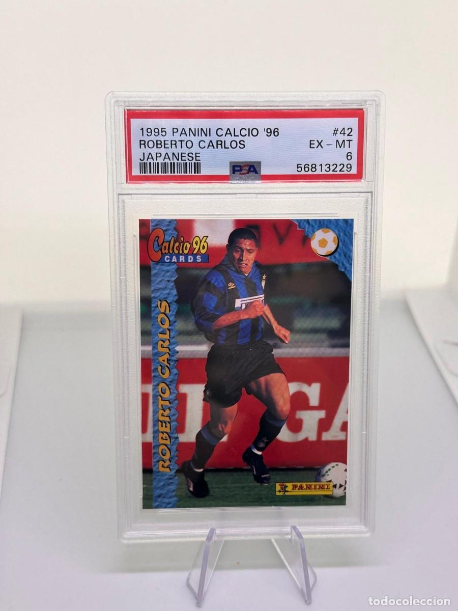 Fu&szlig;ball-Sticker: Roberto Carlos #42 Panini Calcio Japanese 1995 96 Psa 6