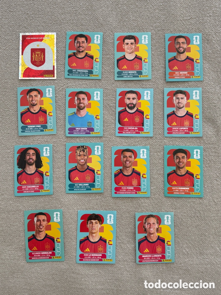 Cromos de Futebol: LOTE 14 CROMOS SELECCI&Oacute;N ESPA&Ntilde;OLA MUNDIAL 2026 ESPA&Ntilde;A ( LEER )