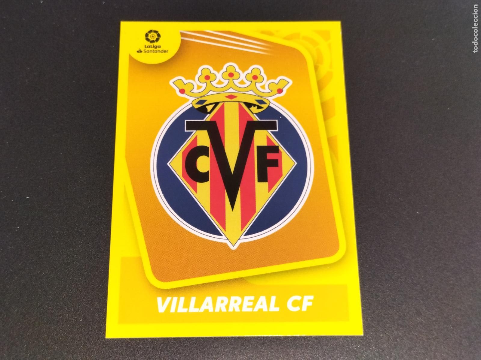 Football Stickers: N&ordm; 1 ESCUDO LOGO VILLARREAL CROMOS LALIGA SANTANDER ESTE LIGA FUTBOL 2021 2022 21 22 PANINI